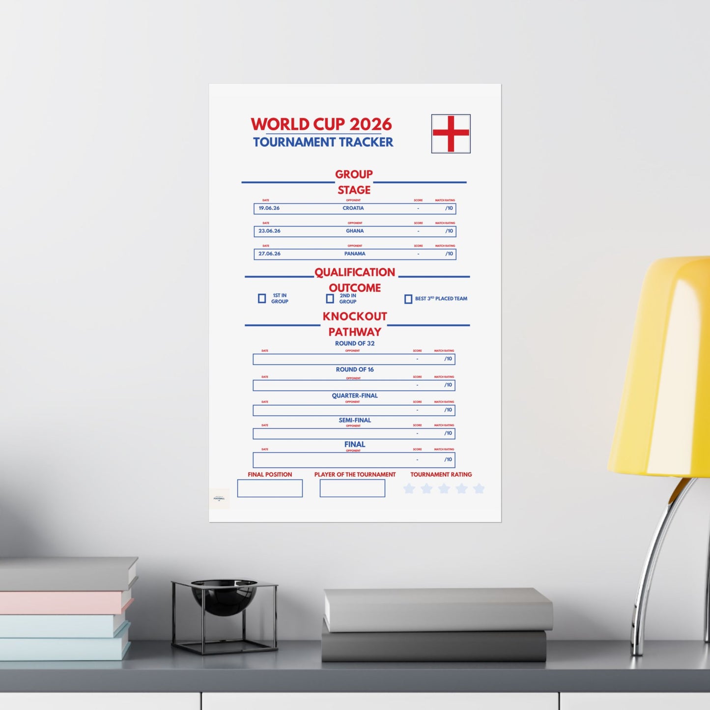 England 2026 World Cup Tracker