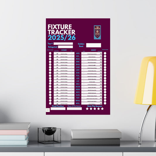 Burnley 2025/26 Fixture Tracker